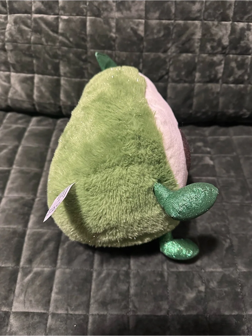 FAO Schwarz Green and Cream Sparkle-Brown Avocado Plush